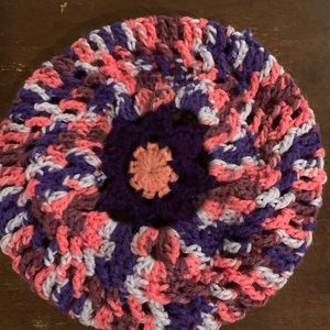 Slouchy Hat with Flower detail